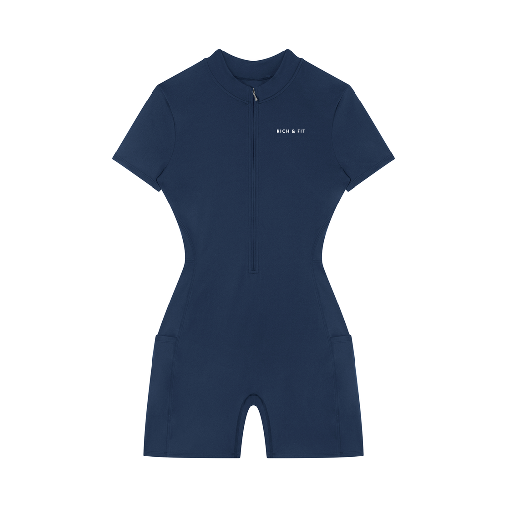 Quarter-Zip Romper