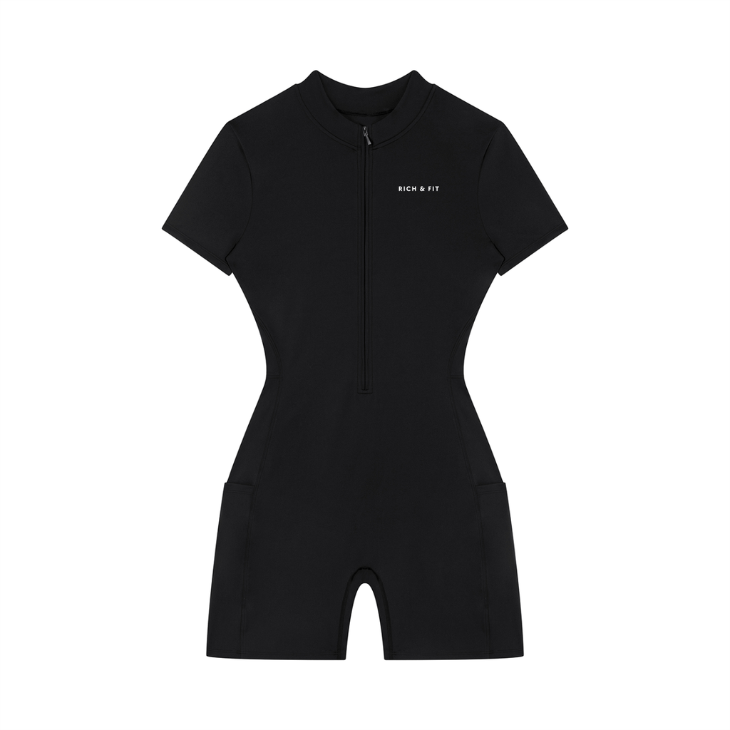 Quarter-Zip Romper