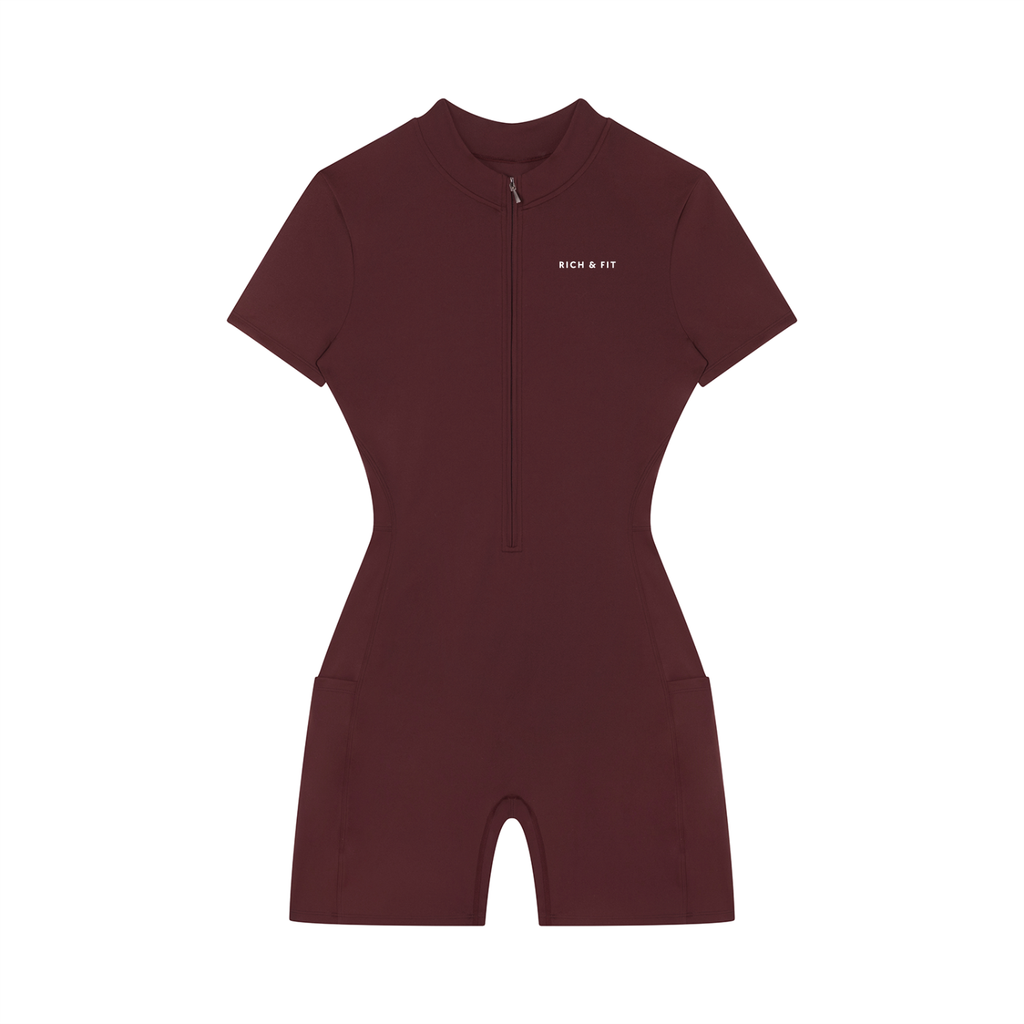 Quarter-Zip Romper