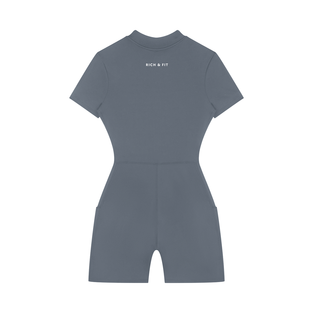 Quarter-Zip Romper