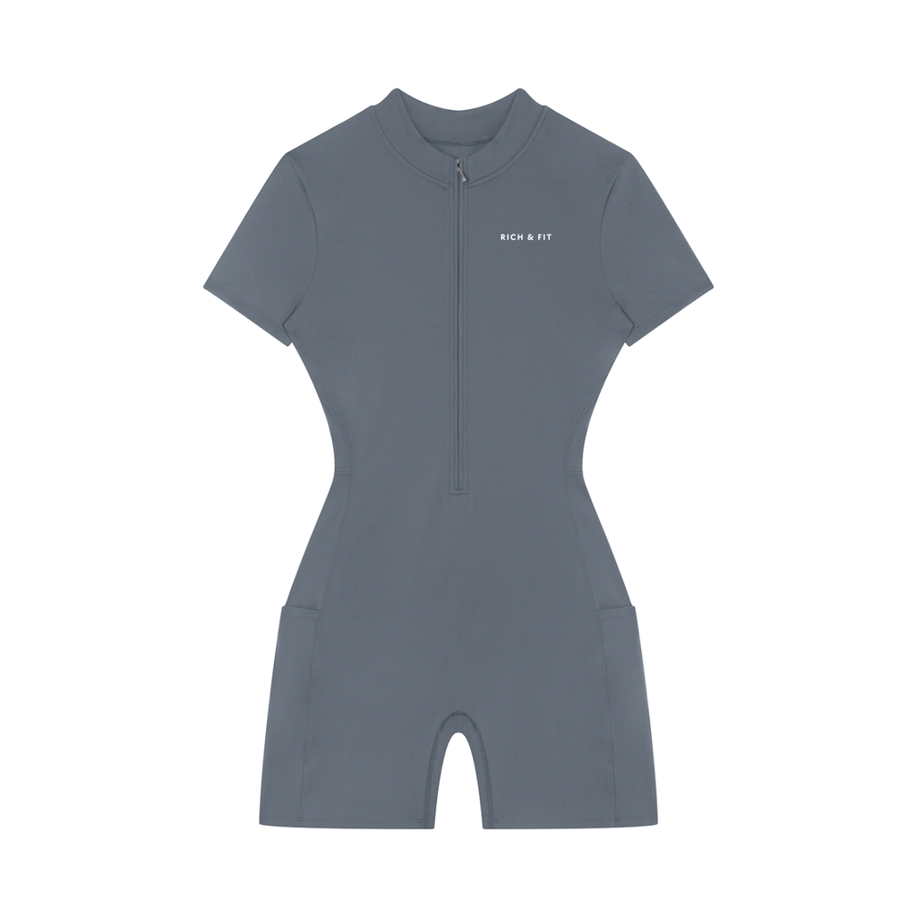 Quarter-Zip Romper